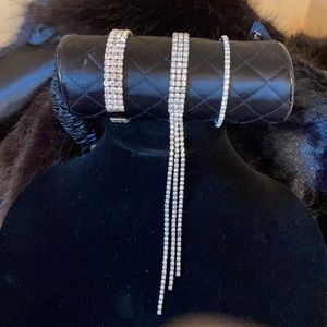 Trio of rhinestone bracelets